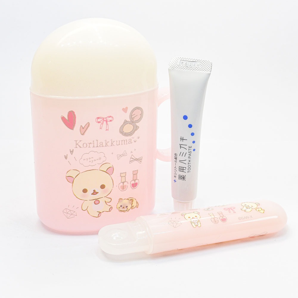 SAN-X Korerakkuma Mini Toothbrush Cup Set